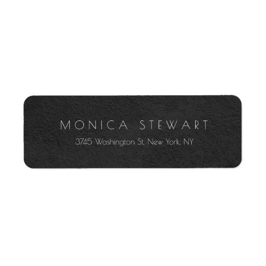 Elegant grijs professioneel modern persoonlijk uni etiket (Voorkant)