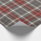Elegant grijs | Red | Beige Plaid Checkered Cadeaupapier (Hoek)