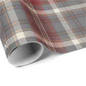 Elegant grijs | Red | Beige Plaid Checkered Cadeaupapier (Rol Hoek)