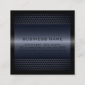 Elegant grijs roestvrij metaal vierkante visitekaartje (Achterkant)