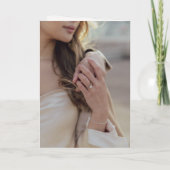 Elegant Grijs Script Monogram Huwelijk (Achterkant)