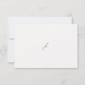 Elegant Grijs Script Monogram Huwelijk RSVP Kaartje (Achterkant)