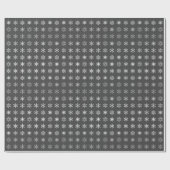 Elegant grijs Snowflakes gepatterd Cadeaupapier (Vlak)