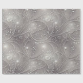 Elegant grijs, strengen van kralen, parels en lich cadeaupapier (Vlak)