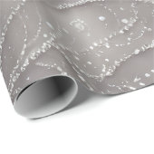 Elegant grijs, strengen van kralen, parels en lich cadeaupapier (Rol Hoek)