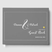elegant grijs teken onze bruiloft gastenboek (Voorkant)