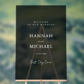 Elegant, grijs-transparant, minimaal, bruiloft acryl bord (Neutraal)