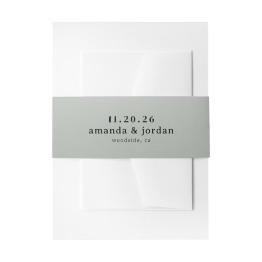 Elegant Grijs Typografisch Uitnodigingen Wikkel (Voorkant Voorbeeld)