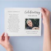 Elegant Grijs Viering van Life Memorial Programma Flyer (Hand)