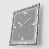 Elegant grijs vierkante klok (Hoek)