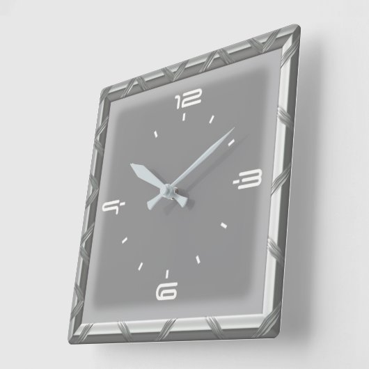 Elegant grijs vierkante klok (Hoek)