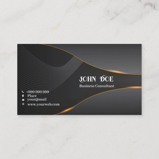 Elegant grijs visitekaartje (Achterkant)