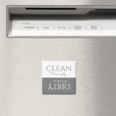 Elegant Grijs | Wit | Afwasmachine Magneet (Insitu (Vaatwasser))