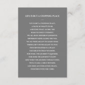 Elegant grijs wit begrafenisgebed Kaart met foto (Achterkant)