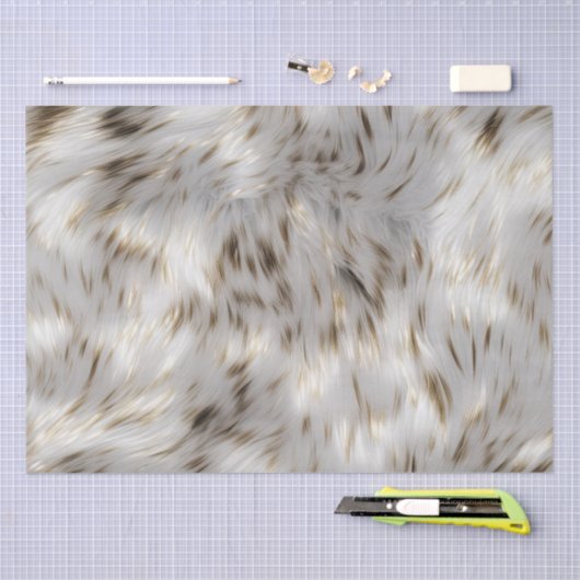 Elegant Grijs Wit Goud Bruiloft Tissuepapier (Craft)