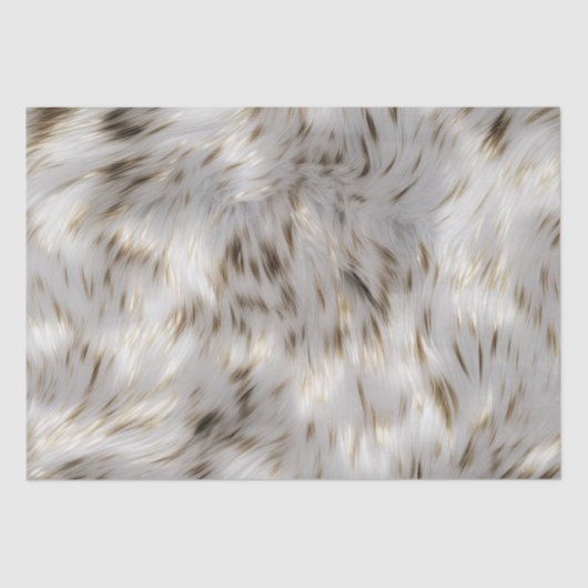 Elegant Grijs Wit Goud Bruiloft Tissuepapier (Voorkant)