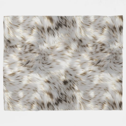 Elegant grijs wit goud fleece deken (Voorkant (Horizontaal))