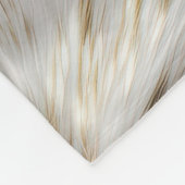 Elegant grijs wit goud fleece deken (Hoek)