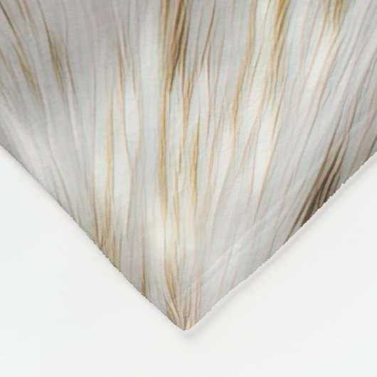 Elegant grijs wit goud fleece deken (Hoek)