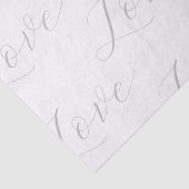 Elegant Grijs Wit Liefde Bruiloft Tissuepapier (Detail)