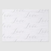 Elegant Grijs Wit Liefde Bruiloft Tissuepapier (Voorkant)