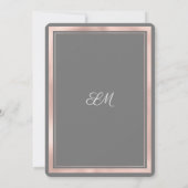 Elegant grijs wit rose goud marmer tafel nummers kaart (Achterkant)