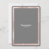 Elegant grijs wit rosé goud marmer Vrijgezellenfee Kaart (Achterkant)