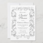 Elegant  grijs wit  Vrijgezellenfeest Kaart (Voorkant)