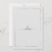 Elegant Grijs Zilver Confetti Border Afstuderen Kaart (Achterkant)