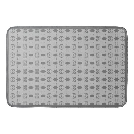 Elegant grijs zilveren patroon badmat (Voorkant)
