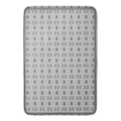 Elegant grijs zilveren patroon badmat (Voorkant Verticaal)