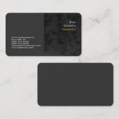 Elegant grijs zwart geel visitekaartje (Voorkant / Achterkant)