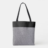 Elegant grijs zwart glitter gepersonaliseerd winke tote bag (Achterkant)
