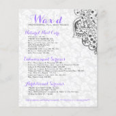 Elegant grijze Damasvaten Witte kant omkeerbaar Flyer (Achterkant)