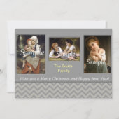 Elegant grijze feestdag, kerst, nieuwjaar feestdagenkaart (Voorkant)