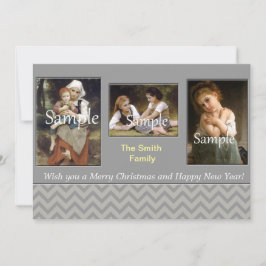 Elegant grijze feestdag, kerst, nieuwjaar feestdagenkaart