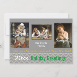 Elegant grijze feestdag, kerst, nieuwjaar feestdagenkaart