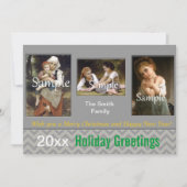 Elegant grijze feestdag, kerst, nieuwjaar feestdagenkaart (Voorkant)