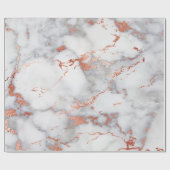 elegant grijze marmer en goudeffect van roos cadeaupapier (Vlak)