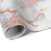 elegant grijze marmer en goudeffect van roos cadeaupapier (Rol Hoek)