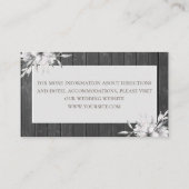 Elegant grijze roest. huwelijksgegevens informatiekaartje (Achterkant)