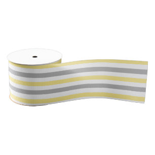 Elegant grijze strepen grosgrain lint