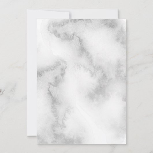 Elegant grijze Waterverf Roze rozen Barefoot Bride Kaart (Achterkant)