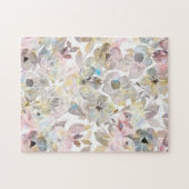 Elegant grijze waterverf rozen legpuzzel (Horizontaal)