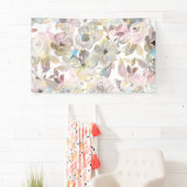 Elegant grijze waterverf rozen spandoek (Insitu)