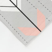 Elegant grijze witte witte roze pijlen die neerval fleece deken (Hoek)