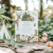Elegant grillig bos dieren Baby shower Kaart