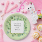 Elegant groen aangepaste verjaardagsfeest Borden Papieren Bordje (Feest)