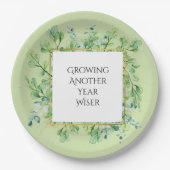 Elegant groen aangepaste verjaardagsfeest Borden Papieren Bordje (Voorkant)