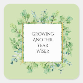 Elegant groen aangepaste verjaardagsfeest Stickers